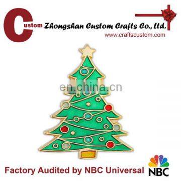 Hot sale christmas tree metal pin customized