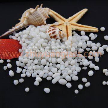 China Factory Swimming Pool Landscaping Decoration White Porcelain Glass Bead Aggregates photo-2