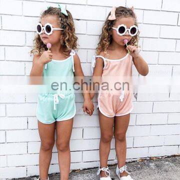 Toddler Girls Romper Short Jumpsuit Baby Ribbed photo-5