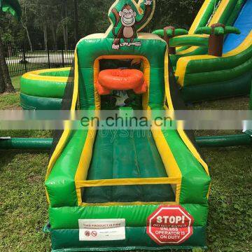 Inflatable Tropical Luau Carnival Games Kids Play Station Basketball Tee-ball Shooting Tossing Game Set photo-3