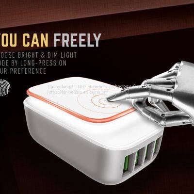 4-port Fast Charging LED Touch Night Light USB Mobile Charger photo-4