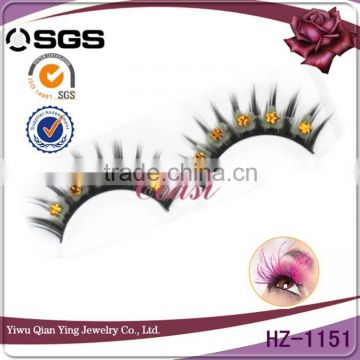 Crazy false decorative flash eyelashes with dimond