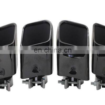 New and Hot Sale 304 Stainless Steel Dual Silencer Tips Exhaust End Pipes Muffler Square photo-2