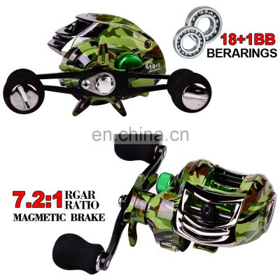 18+1 Bearings Waterproof Left / Right Hand Baitcasting Fishing Reel High Speed Fishing Reel 7:2:1  Bait Castingfishing reel