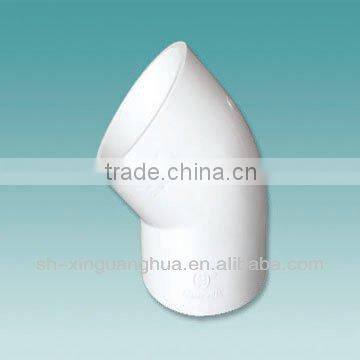 DIN Standard 90mm pvc pipe fittings(45 degree elbow)