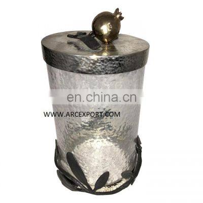 Luxury Lilly Lid Metal & Glass Canister photo-3