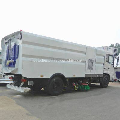 High Quality Dongfeng KINGRUN LHD or RHD Cummins Engine Road Sweeper Truck photo-2