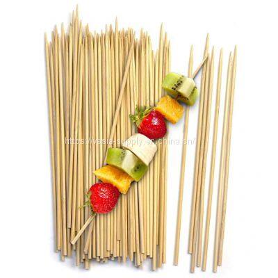 China wholesale disposable round Wooden Bamboo Round Skewers BBQ Stick