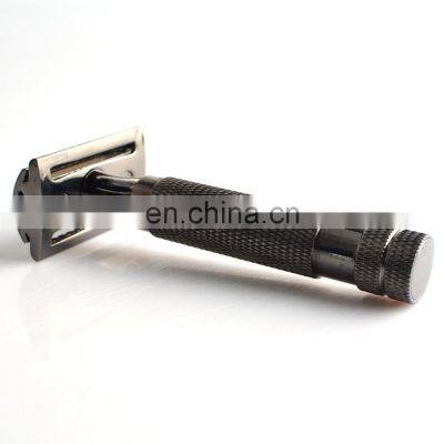 Men Durable Shaver Gun Black Brass Handle Double Edge Shaving Safety Razor