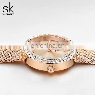 SHENGKE K0169L New Relogio Feminino Luxury Rose Gold Watch For Women Adjustable Milan Mesh Band Japan Movement Watch Luxury photo-2