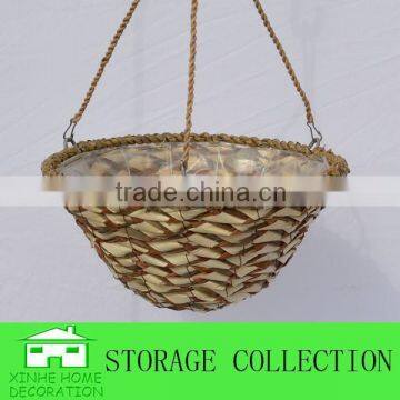 handmade natural half round flower pot