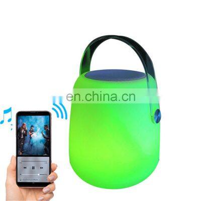 color changing wireless led speaker Christmas gift rechargeable cordless Portable plastic music speaker with led lighting