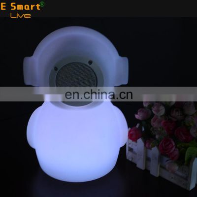 Festive atmosphere lamp led Speaker wireless outdoor BT Speaker led usb rechargeable portable PE plastic TWS function hot sale