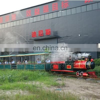 Outdoor equipment funny track train amusement park rides electric train rides for sale