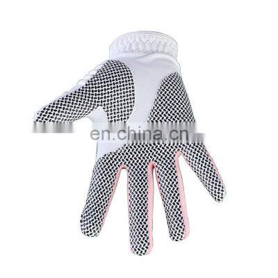 Custom Logo Microfiber Comfortable Women Professional Cabretta Leather Exercise Train Golf Gloves photo-2