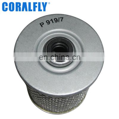 Coralfly filter supply Hot sale P919/7 Hydraulic Oil Filter for filter element