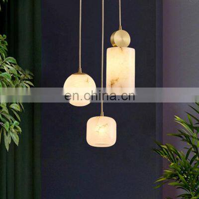 Luxury Lighting Fixtures Modern Led Alabaster Chandelier For Living Room Dining Pendent Lamp photo-3
