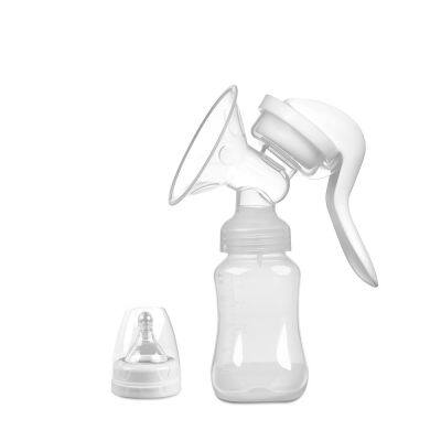 Breast pump manual suction large silica gel breast milk collector connected