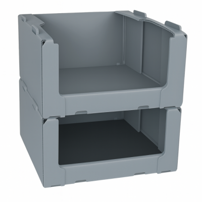 Custom PP Plastic Storage Picking Bins Collapsible Stackable for Clothes Warehouse for Picking Collating Clothes Cutting