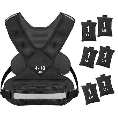 Регулируемый стальной пластинчатый нагруженный жилет для рук и ног для мужчин и женщин в тактическом стиле для тренировки выносливости и спортивных соревнований