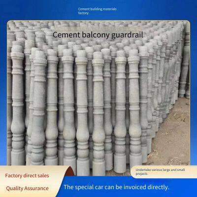 Customizable Concrete Roman Column Handrails for European-style Artistic Balconies of Villas, Cement Precast Vase Column Railings photo-3