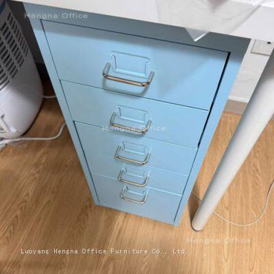 Mobile Storage Cabinet With Wheels | Durable Multi Drawer Metal Organizer For Office Supplies, Smooth-Rolling, With Drawer Stops photo-4