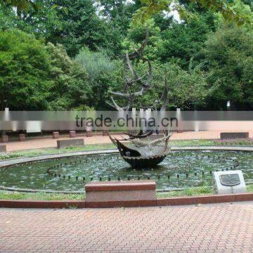 Modern cast Brozen Sculpture with fountain for outdoor decoration