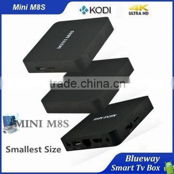 Smallest Size Mini Box Android 5.1 Amlogic S905 Mini M8S Android TV Box Smaller Than M8S