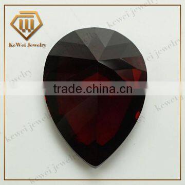 Semi-precious Cubic Zirconia CZ Of Pear Cut Garnet Gemstone For Jewelry