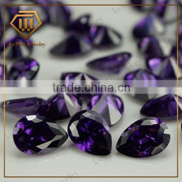 Stone products of 5*7 pear shape amethyst cubic zirconia