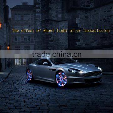 Car Styling!4pcs Solar Energy Power LED Car Wheel Led Solar Powered Shinning Wheels Hub Light Waterproof photo-3