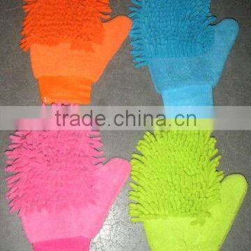 microfabric chenille car cleaning gloves