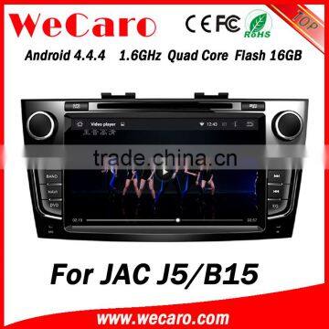 Wecaro WC-JJ8093 Android 4.4.4 car dvd player 1080p for JAC J5 B15 navigation system OBD2