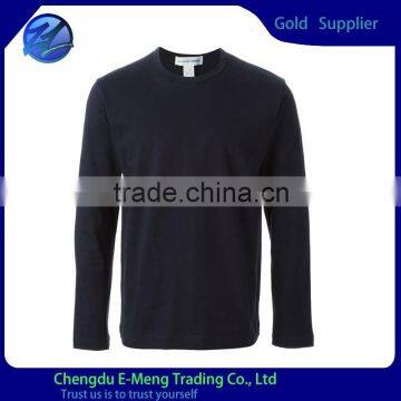 Bamboo cotton mens plain t shirt long sleeve tshirt o-neck