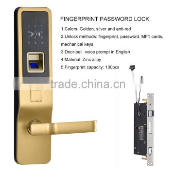 Touch screen digital home usage residential fingerprint smart lock