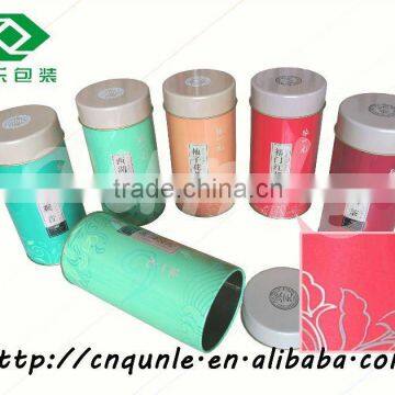 Colorful Round Tea Tin Can Storage Boxes standard tin can sizes
