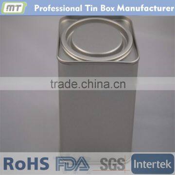 square tin box for tea leaf package