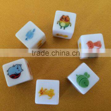 heat tranfer printing dice,custom logo dice