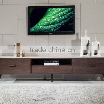 2015 Living Room Furniture MDF Wood TV Stand with 3 drawers , top marble tv cabinet ,modern tv stand on promotion