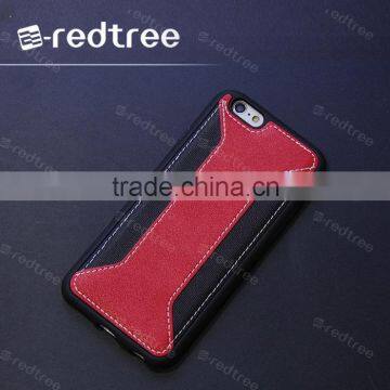 accurate sewing leather+tpu cell phone cover case