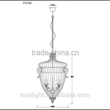 Hanging Lamp With Chicken Wire 4-light for Coffee Bar Interior Decoration China Supplier photo-2