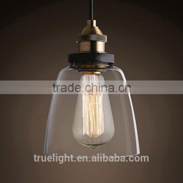 glass pendant light with steel socket for modern baby shops china supplier