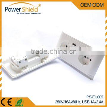 Hot Sales Type F Germany Deutschland 2 AC Power Supply + 2 Daul USB Schuko Steckdose 250V 16A With CE photo-3