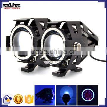 Waterproof Ultra bright 12V 10W U7 Angel and Devl Eye LED Front Motorcycle Light Lamp Lighting