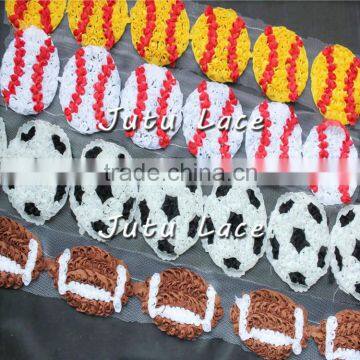 Shabby Rosette Trim Basketball , Football/rugby, Soccer Ball, Volleyball, Softball Flower Accessories photo-3