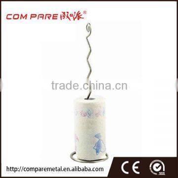 Table Standing Metal Wire Tissue Roll Storage Holder