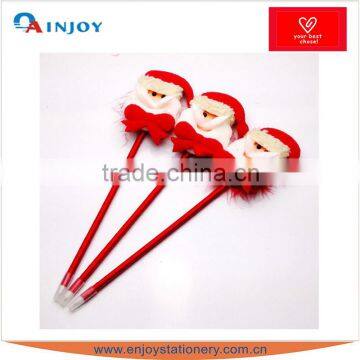 Santa Claus plush pen cute cartoon pen ball-point pen creative stationery Christmas gifts