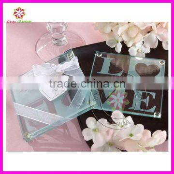 LOVE Glass Coaster Gift Set Wedding Favors