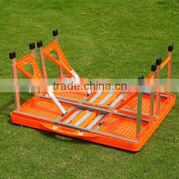 Outdoor Folding ABS Plastic Picnic Table With 4 Seats Color Orange Quality Choice photo-2