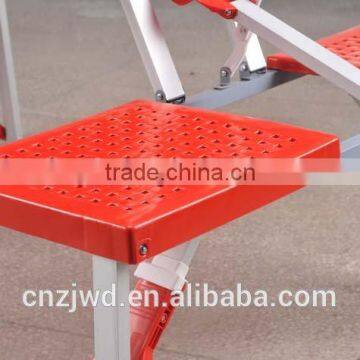 Outdoor Plastic Folding Picnic Table With 4 Seats Color Red photo-5